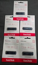 (5) SanDisk Phone Drive 256GB 90MBs USBC Lightning Flash Drive Iphone IPad 🇺🇸 