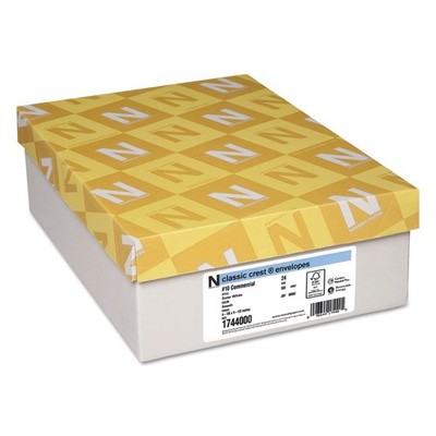 Neenah Paper 1744000 Classic Crest #10 Envelope, 4 1/8 x 9 1/2, Solar White, 50