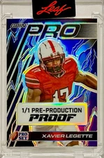 Xavier Legette 2024 Leaf Pro Set Goin’ Pro NFL RC 1/1 Pre Production Proof
