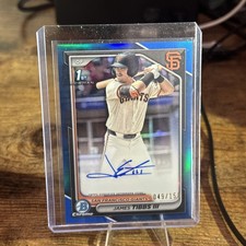 2024 Bowman Draft Chrome Auto James Tibbs III #CPA-JT True Blue Refractor /150