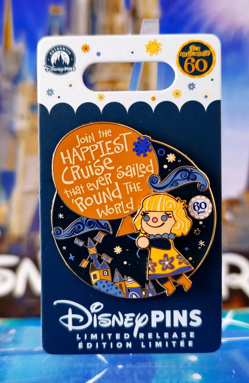 Disney Pin - It’s a small world 60th Anniversary Happiest Cruise