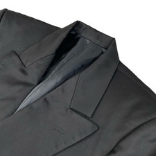 VTG Pierre Cardin Men's 100 Wool Peak Lapel Double Breasted Blazer Black 42S