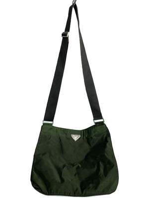 PRADA Handbag Nylon GRN