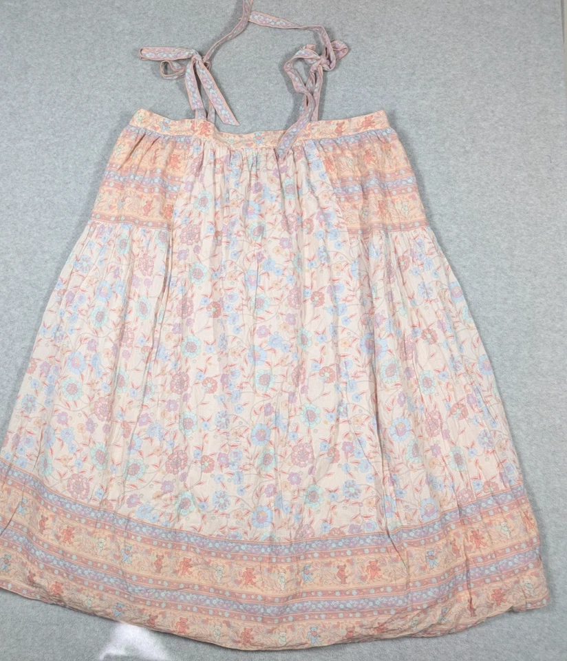 Lucky Brand Women Dress XL Cotton Grateful Dead Midi Tie Straps Lounge - Image 3 of 4
