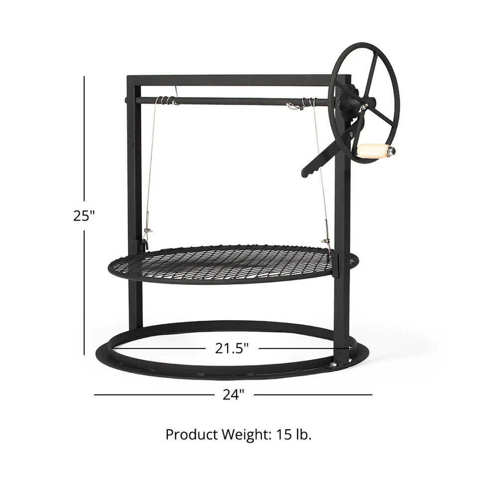 Accesorio de parrilla estilo hervidor Ash & Ember, 24" de diámetro Rejilla ajustable Foto 2 de 4