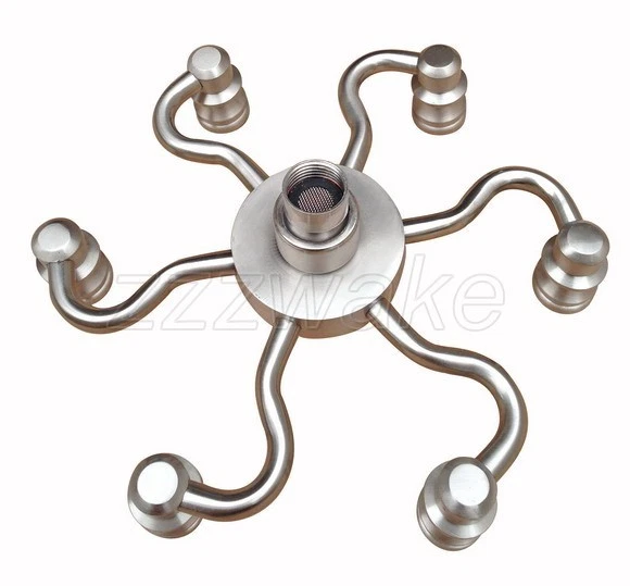 New Modern Brushed Nickel Star Style Bathroom Rainfall Shower Head Zsh013