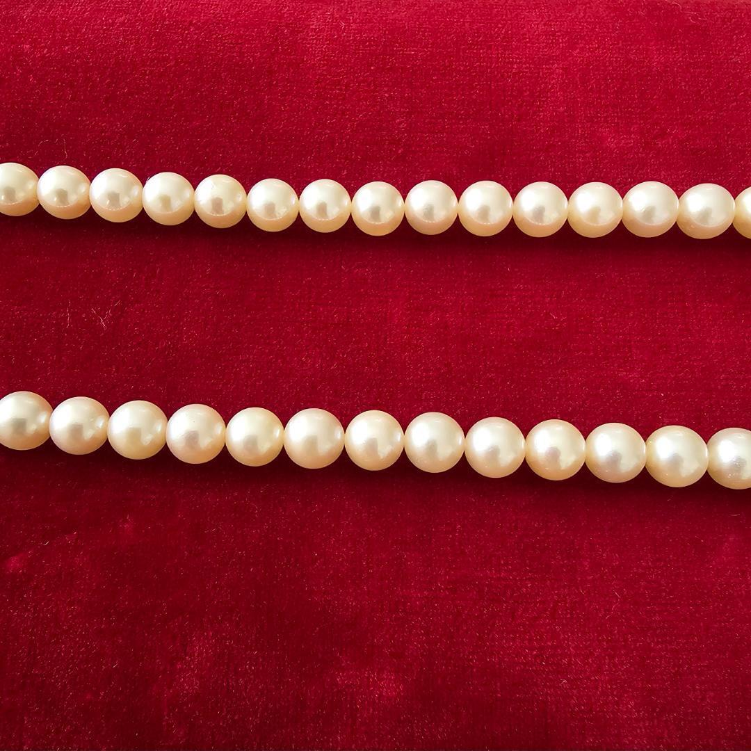 Pearl ジャパンヴィンテージ 60's VTG Mikimoto Pearl Necklace SV925 Sterling Silver 5.5mm