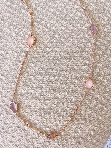 Kendra Scott Gwenyth Long Strand Necklace, Blush Mix, Rose Gold Tone, NWT $158 - 第 12/12 張圖片
