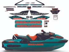 SEADOO WAKE 230 PRO 2018 Graphics / Decal / Sticker Kit  teal