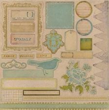 My Mind's Eye, Life Stories, 2 x 12", Accessory Sheet, Die-Cut Embellishments