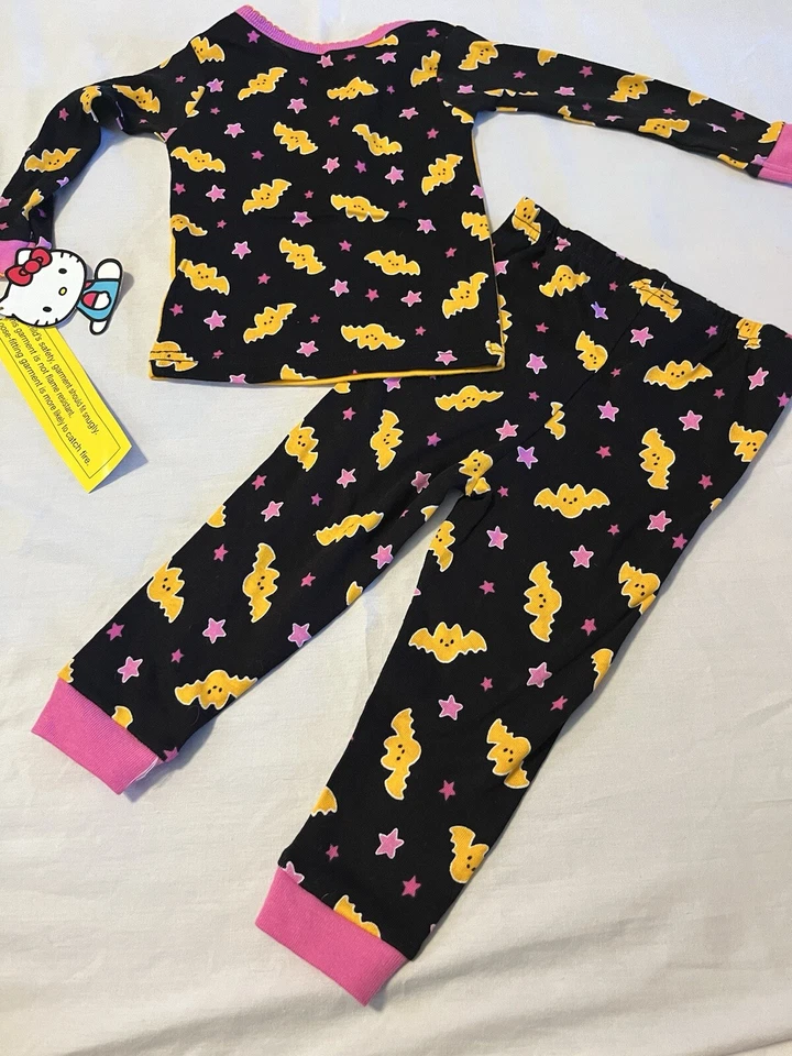 Bebé Niñas Pijama Talla 24 Meses Hello Kitty Traje para Dormir Brilla en la Oscuridad Foto 2 de 4