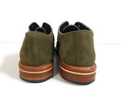 Helm Olive Green Suede Leather Dress Casual Oxfords Shoes Men\'s 11 D Helm USA Men Olive Green Suede Leather Dress Casual Oxfords  main image 4