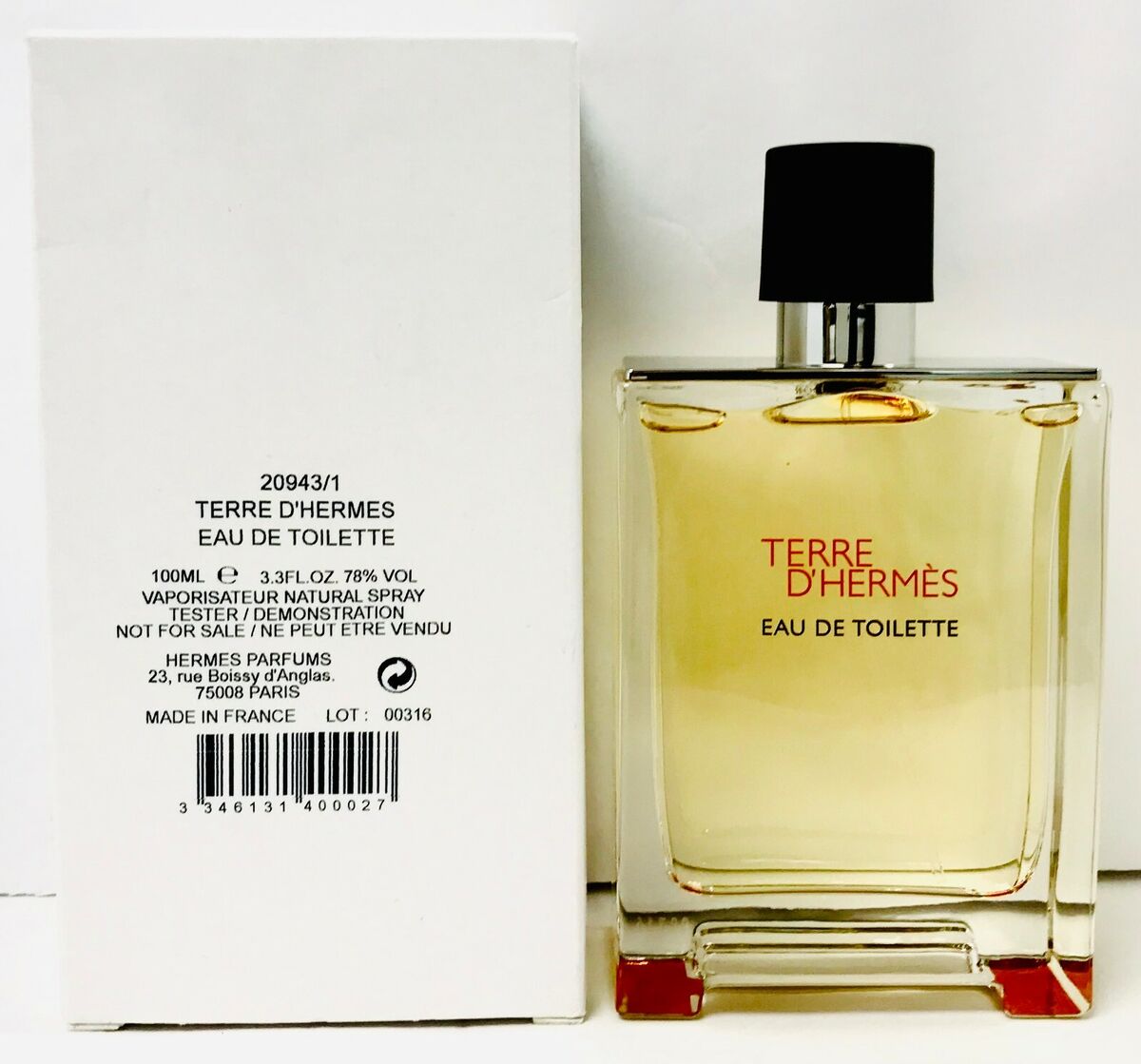 Terre D'hermes Eau De Toilette Spray (Tester) By Hermes - 3.4 oz Terre D'hermes Eau De Toilette Spray (Tester) By Hermes - 3.4 oz