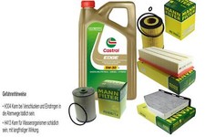 INSPEKTIONSKIT FILTER CASTROL 5L ÖL 5W30 für VW Golf VI 5K1 2.0 TDI