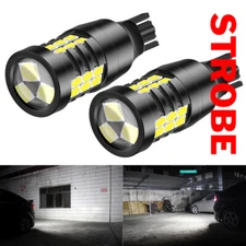 2x T15 921 Strobe Super Bright White LED Bulbs Back up Reverse Light for Lexus