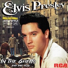 Repro Photo ELVIS PRESLEY In The Ghetto / Any Day Now RCA 7" Single Size 18x18cm