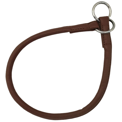 HANDCRAFTED ROLLED LEATHER CHOKE CHAIN COLLAR DOG STRONG BIG DOG TOUGH