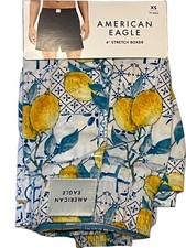 NWT AMERICAN EAGLE Stretch Boxer Sz XS-S-M-XL Blue Yellow Lemons 28