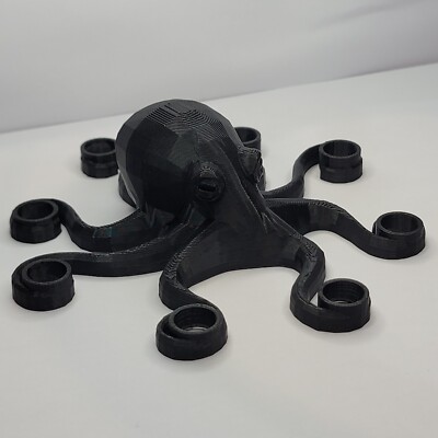 Large Black Octopus Marble Display Stand - Holds 8 Marbles Up To 1'' - Lot #5667