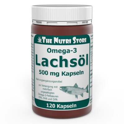 Omega-3 Lachsöl 500 mg Kapseln 120 Stk. mit EPA, DHA und DPA - PZN: 05488087