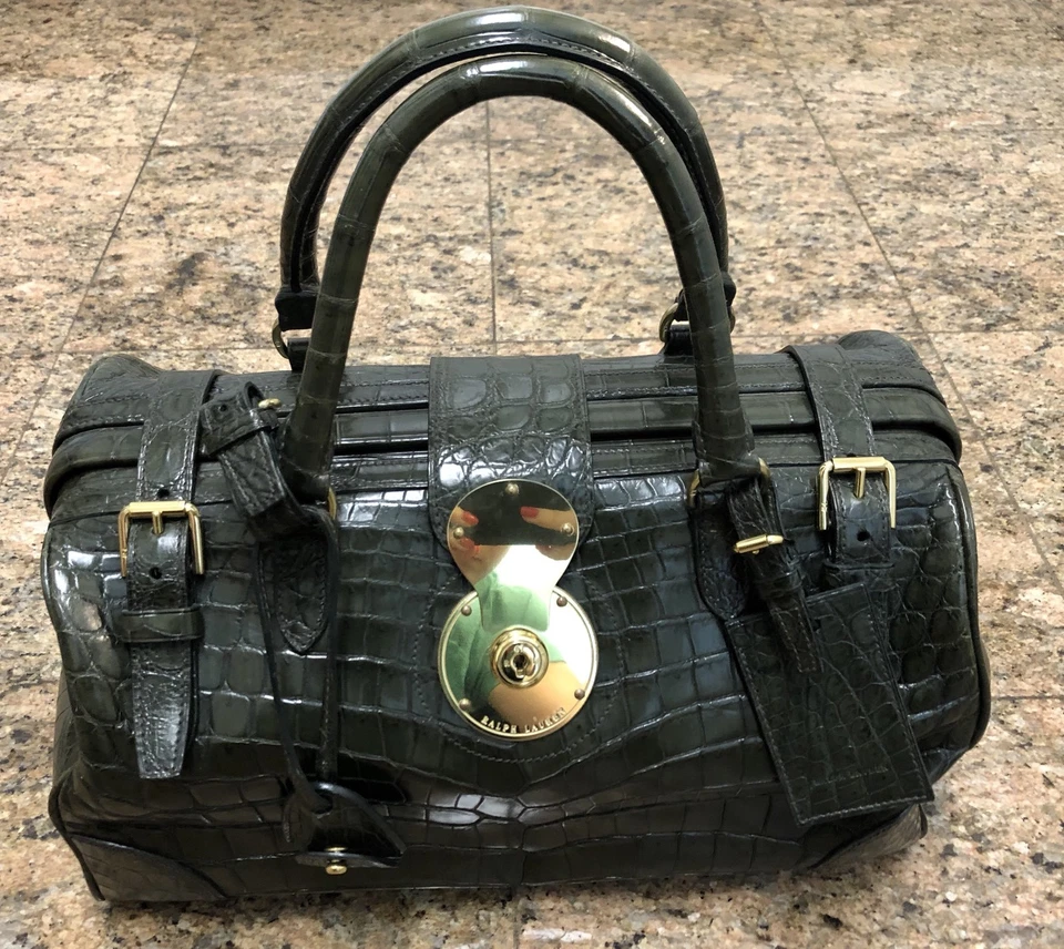 Ralph Lauren RL Genuine Crocodile Ricky Doctors Bag (Retail $22000)