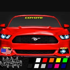 Yellow Windshield Banner Vinyl Decal Sticker for Ford Coyote F150 Mustang GT