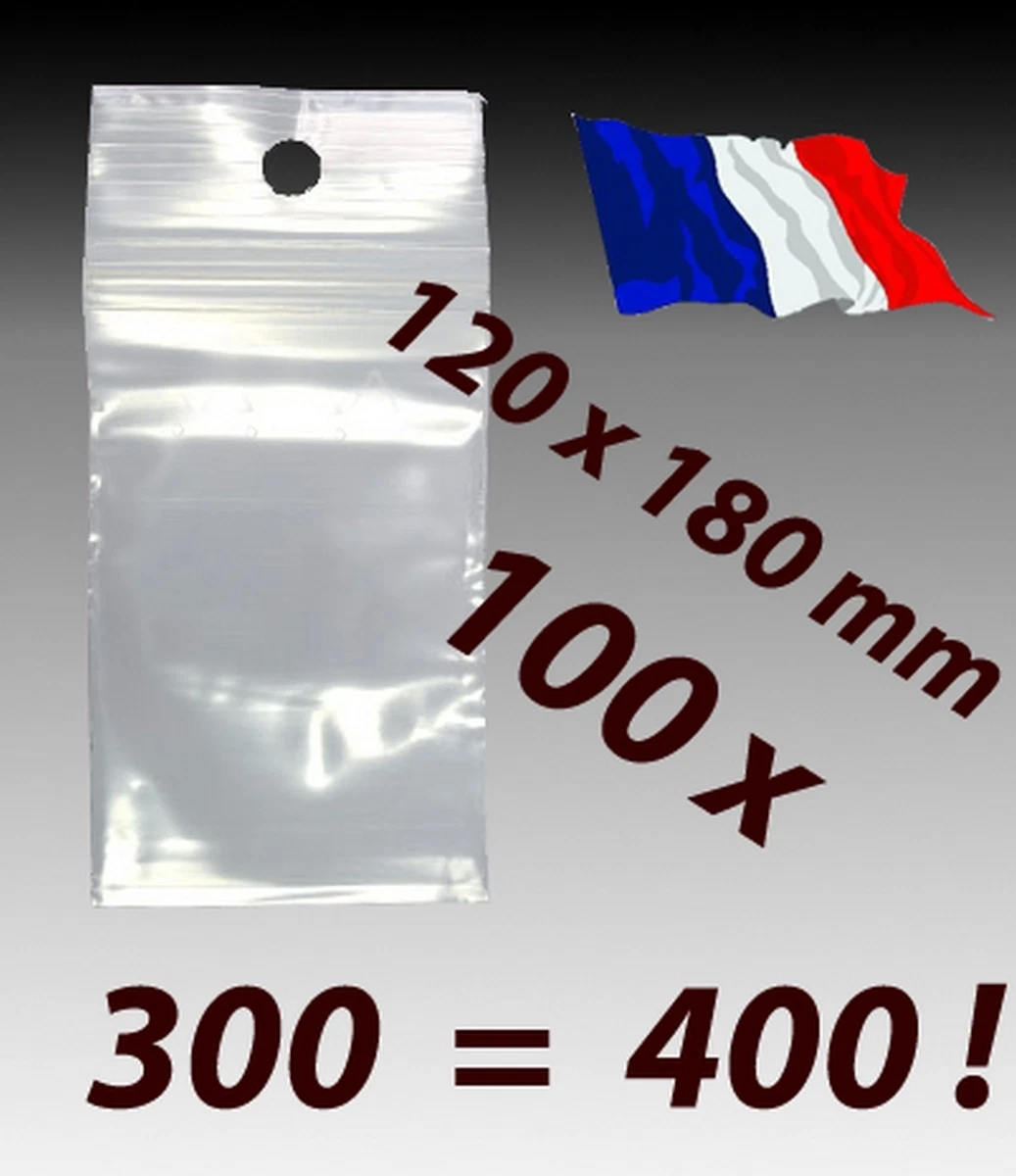 Sachet Plastique Transparent 100x150mm Pochon Lot de 100 sachets à