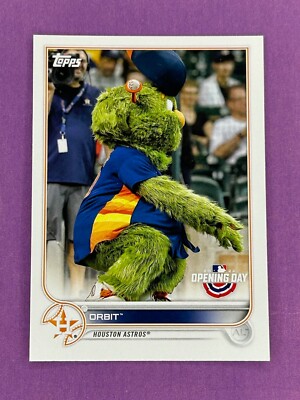 Orbit 2022 Topps Opening Day Mascots Insert #M-9 - Houston Astros Mascot