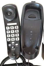 2 Vintage Telephones Slimline Corded Button Dial Handheld Landline  ATT Coby