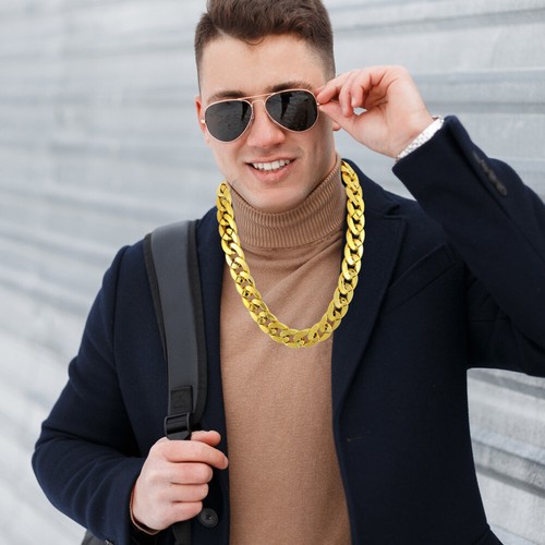 3 Count Decorative Male Jewelry Punk Style Chain - Picture 11 of 12