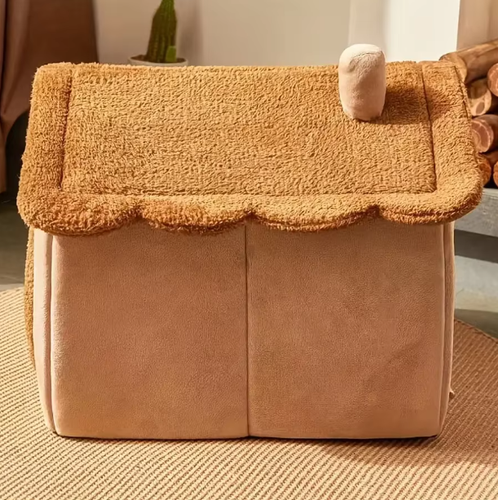 Dog House Kennel Pet Dog Cat Bed for Cats Dogs Winter Warm Plush Bed Nest Small - Picture 8 of 12