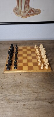 Vintage K&C LTD London Englisches Schachspiel aus der Mitte des Jahrhunderts 