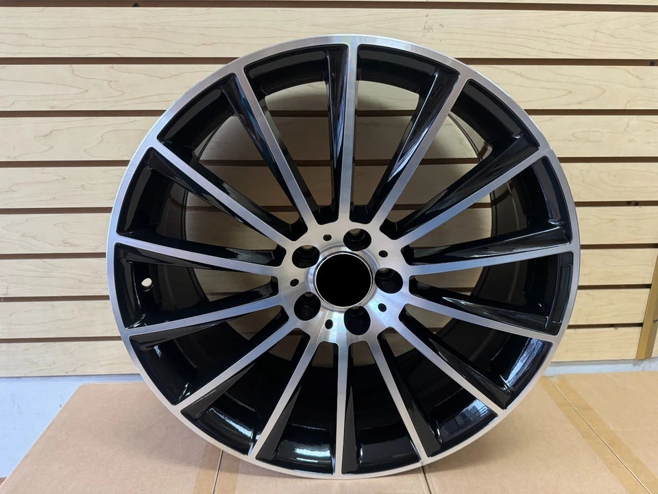 20" Black Multispoke AMG Style Rims Wheels Fits Mercedes Benz S450 S500 S550 S63 - Image 2 of 4