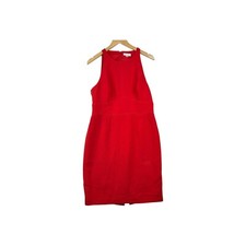 New Calvin Klein Sleeveless Cut Out Back Dress size 12 Red
