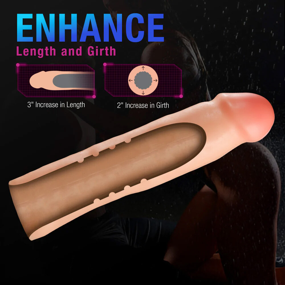 Performance Plus Add 3" Silicone Cock Sheath Penis Extension Extender Enlarger