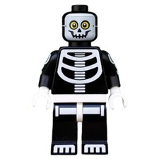 new LEGO Minifig with printed Halloween Skeleton Guy Costume