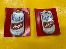 Vintage Schlitz Beer Can Pin Button advertising 1970s hat pin lot of 2