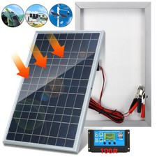 Trickle 30W Solar Panel 12V Charger Battery Charger Kit Maintainer Boat Car RV