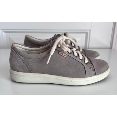 Ecco Women's Soft 7 Sneaker - Gray - Extra Width Size 36 