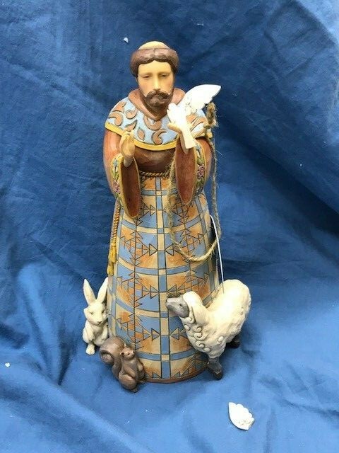 Jim Shore Heartwood Creek 4033816 St. Francis Instrument of Peace Figure DAMAGED