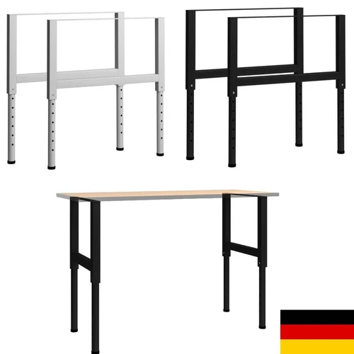 2 x Werktisch Tischgestell Seitenteil Tischbein Packtisch Tisch Werkbank Stahl