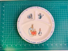 Vintage Peter Rabbit and Friends Toddler Child Melamine Divided Plate by EDEN