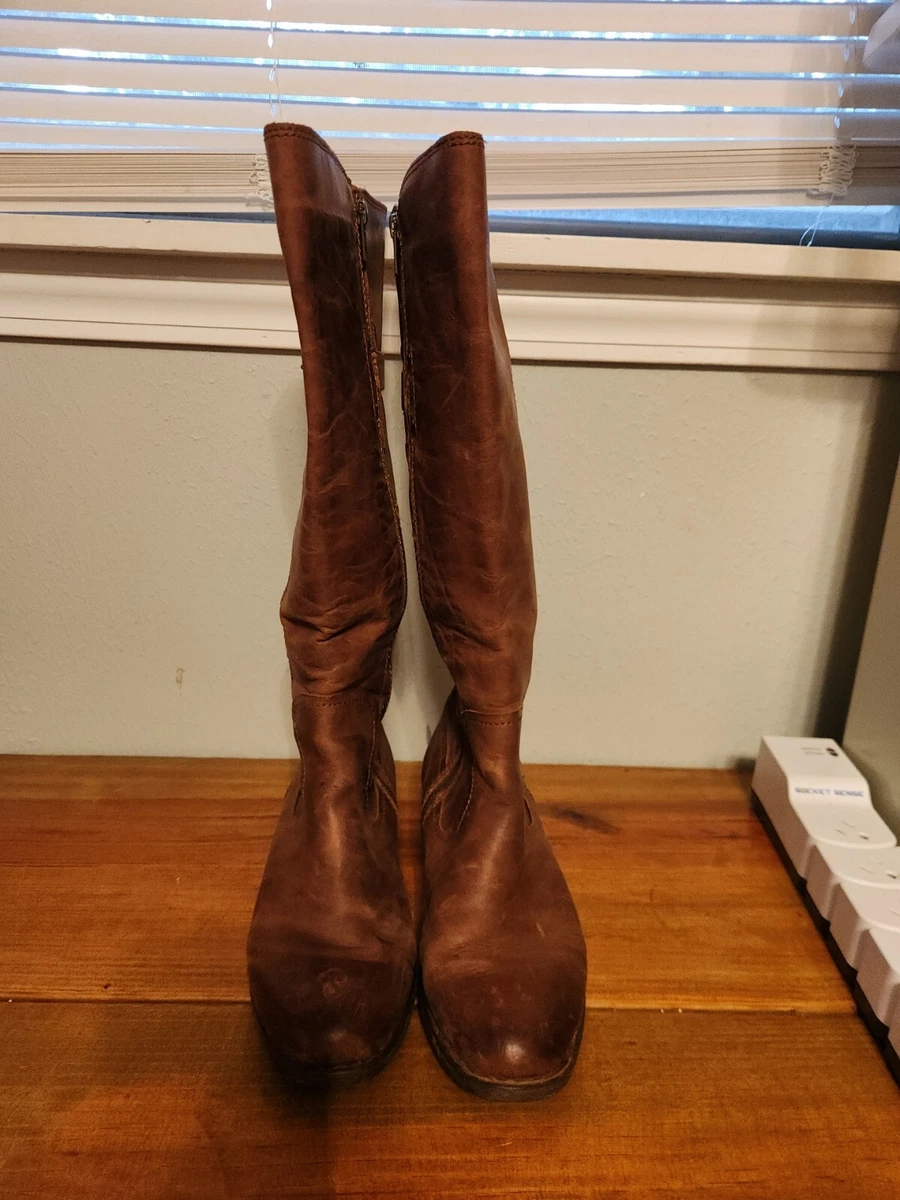 Born Women s Mercado Light Brown Full Grain Knee High Leather Boots Wmn s 7.5M