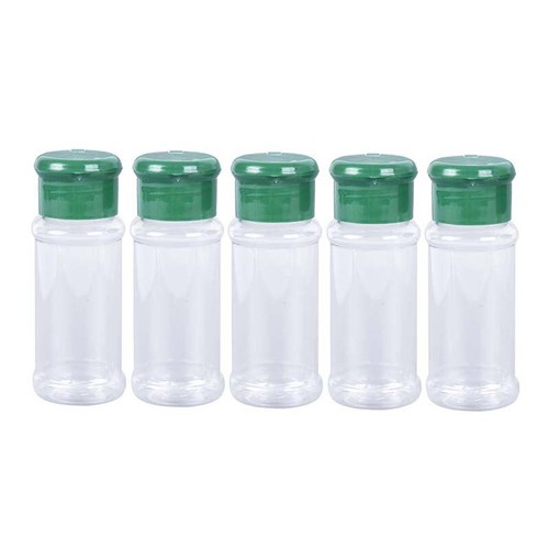 5Pc Plastic Spice Salt Pepper Shakers Seasoning Jar BBQ Condiment'Vinegar Bo SYL - Picture 12 of 14