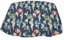 Posh Peanut Hot Air Balloon Changing Cover Pad Blue Clouds Bamboo Baby Luxe HTF