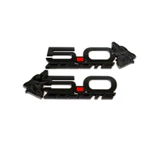 V4 Howling Coyote Fender Badges - Blackout - Ford Mustang GT 5.0 - All Metal