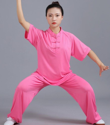 Silk Chinese Kung Fu Tai Chi Shirt Pants Martial Arts Wingchun Uniform Outfit - Picture 24 of 24