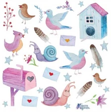 Violette Stickers Snail Mail Birds  Stickers Crafts Planner Supply Scrapbook