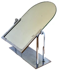 Art Deco Streamline Chrome Metal Display Vanity Flip Mirror Original Vtg Antique