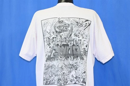 90s GWAR SLAVE PIT INC METAL SHOCK ROCK BAND AMERICA DES 1990s vintage concert t-shirt, vintage, size XL, single stitch, B+ condition